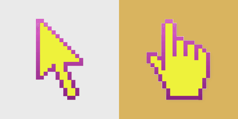 Yellow Hummingbird custom cursor pack preview for Chrome, Edge and Windows