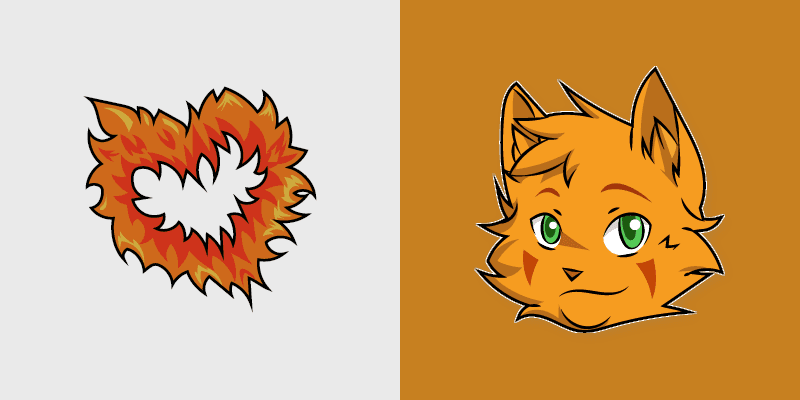 Custom Cursor Firestar and Heart preview for Chrome, Edge and Windows