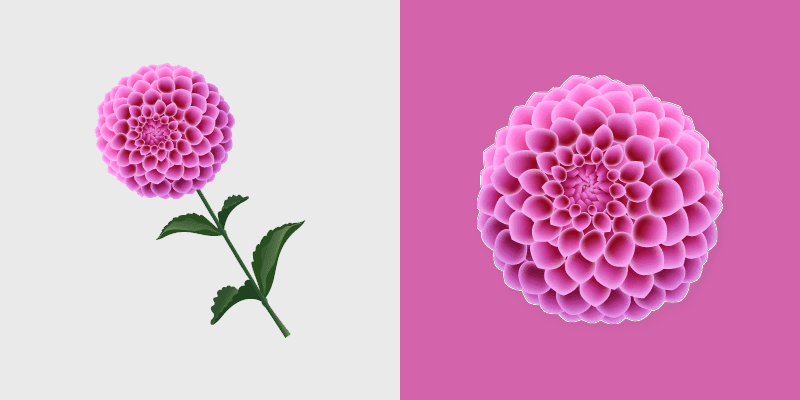 Pink Dahlia custom cursor pack preview for Chrome, Edge and Windows