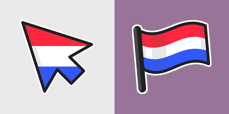 Netherlands Flag custom cursor pack preview for Chrome, Edge and Windows