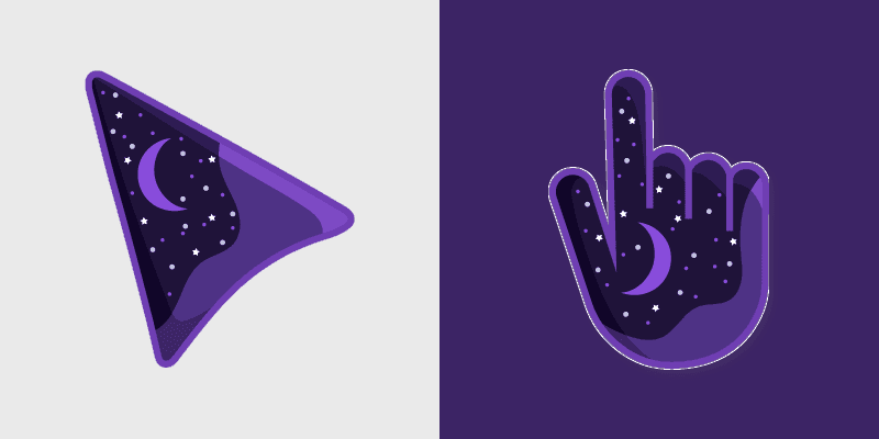 Night Sky custom cursor pack preview for Chrome, Edge and Windows
