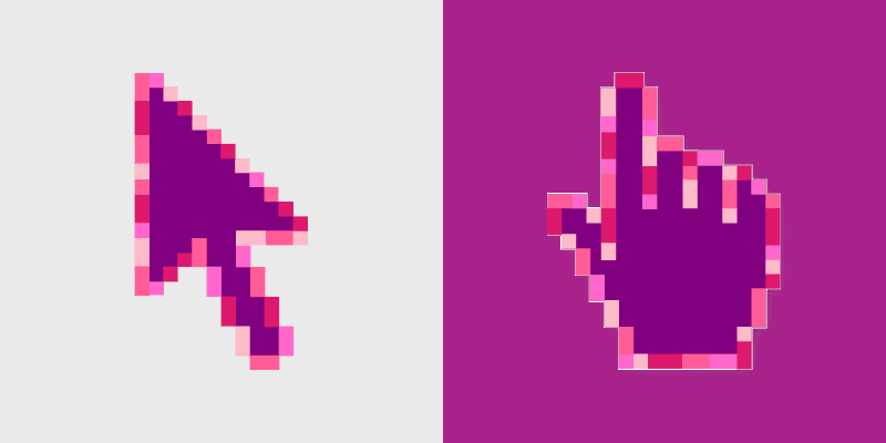 Pixel Candy custom cursor pack preview for Chrome, Edge and Windows
