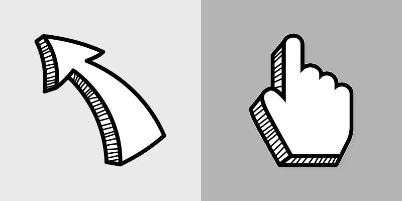 Creative Project Prank custom cursor pack preview for Chrome, Edge and Windows
