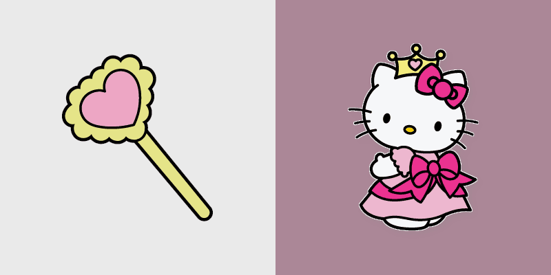 Hello Kitty Royalty custom cursor pack preview for Chrome, Edge and Windows