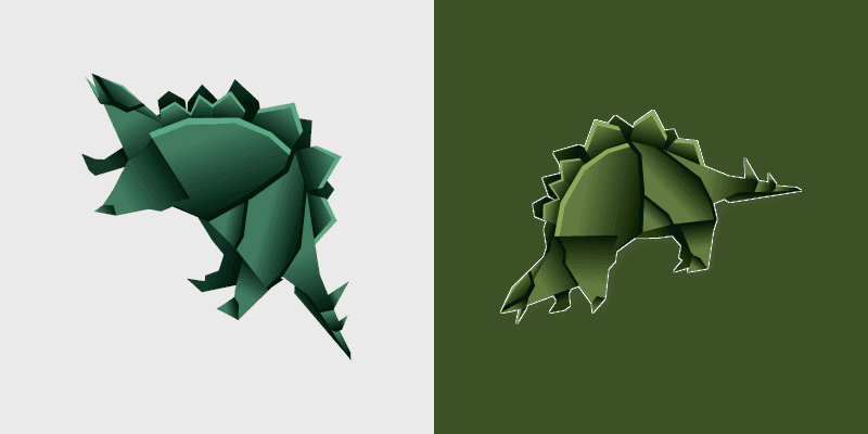 Origami Stegosaurus custom cursor pack preview for Chrome, Edge and Windows