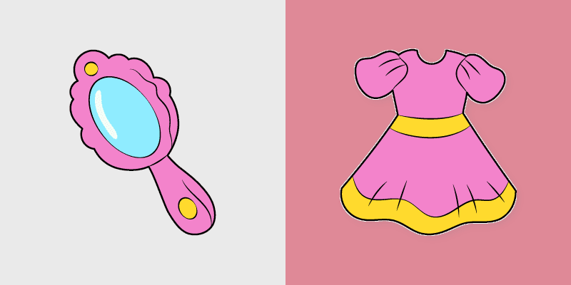 Princess Mirror Dress custom cursor pack preview for Chrome, Edge and Windows