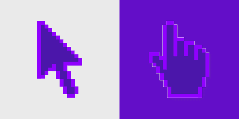Blue Indigo custom cursor pack preview for Chrome, Edge and Windows