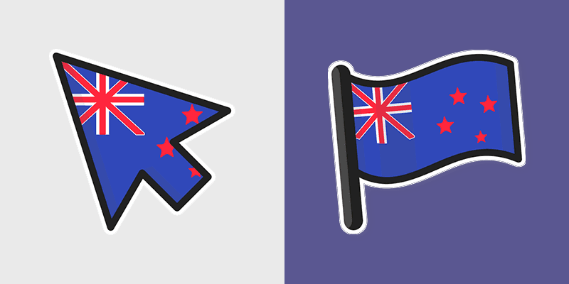 Country Flags Asia Pacific custom cursor collection preview