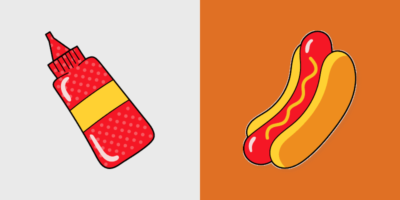 Hotdog Ketchup custom cursor pack preview for Chrome, Edge and Windows