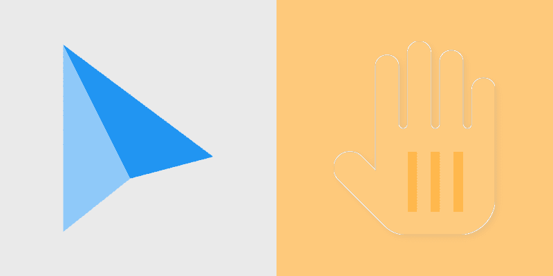 Blue Modern custom cursor pack preview for Chrome, Edge and Windows