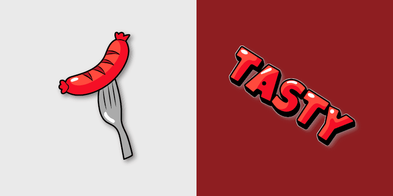 Red Sausage Tasty custom cursor pack preview for Chrome, Edge and Windows