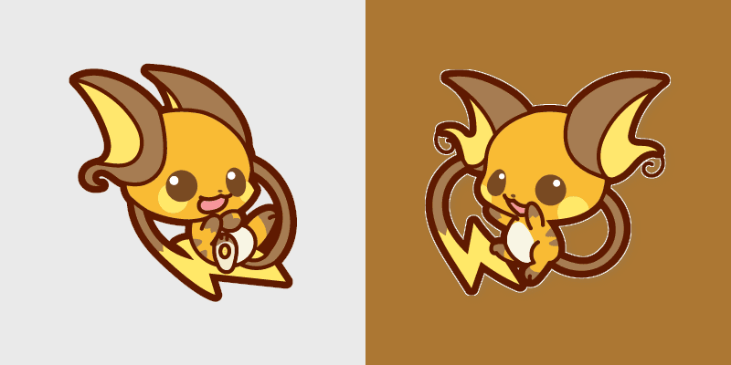 Cute Pokemon Raichu custom cursor pack preview for Chrome, Edge and Windows