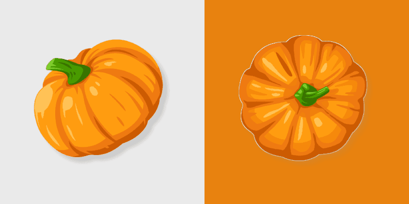 Vibrant Orange Pumpkin custom cursor pack preview for Chrome, Edge and Windows