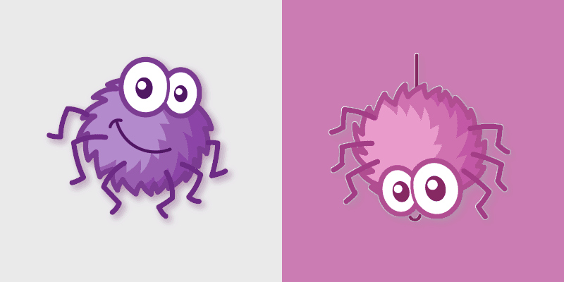 Kawaii Spiders custom cursor pack preview for Chrome, Edge and Windows