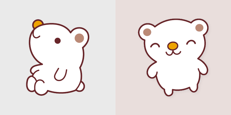 Vanilla Bear custom cursor pack preview for Chrome, Edge and Windows