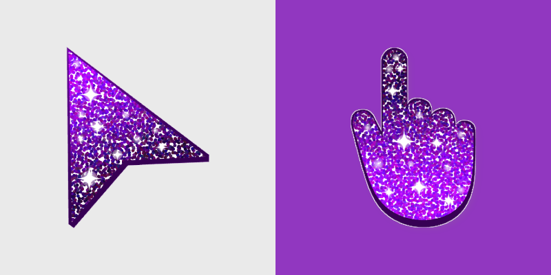 Violet Sparkle custom cursor pack preview for Chrome, Edge and Windows