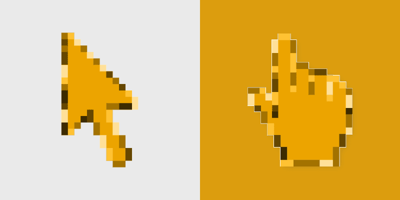 Marigold custom cursor pack preview for Chrome, Edge and Windows