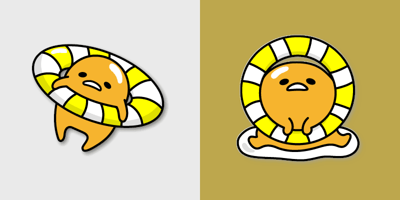 Gudetama Swimming - custom cursor pack preview for Chrome, Edge and Windows