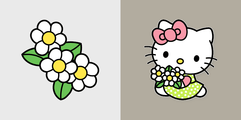 Hello Kitty custom cursor pack preview for Chrome, Edge and Windows