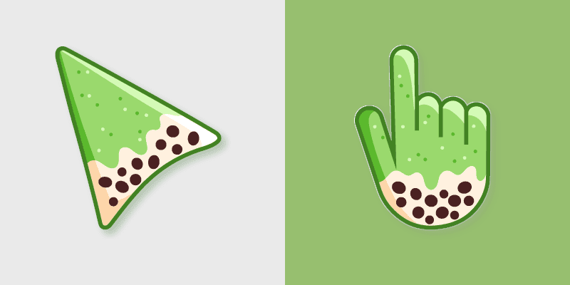 Bubble Tea custom cursor pack preview for Chrome, Edge and Windows