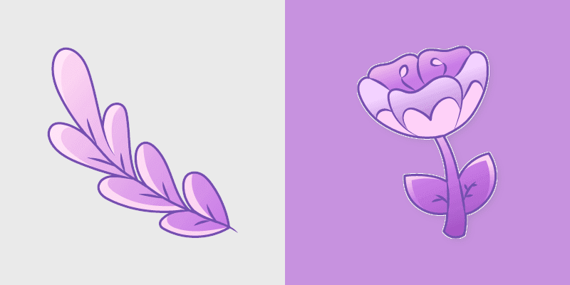 Purple Flower custom cursor pack preview for Chrome, Edge and Windows
