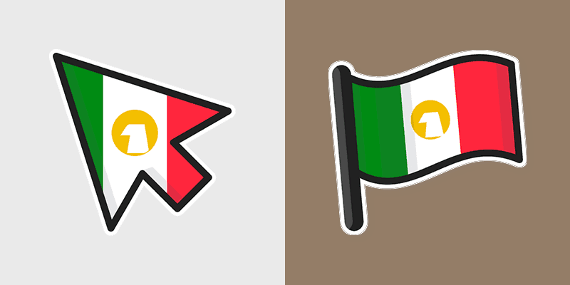 Mexico Flag custom cursor pack preview for Chrome, Edge and Windows
