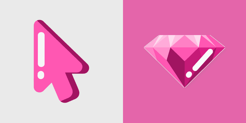 Ruby Minimal custom cursor pack preview for Chrome, Edge and Windows