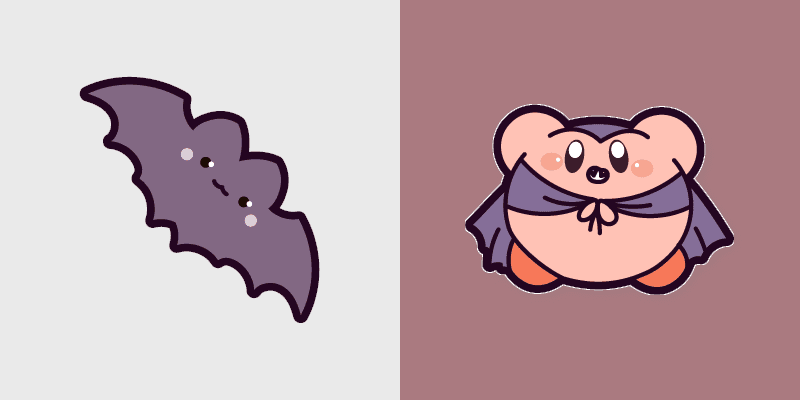 Kawaii Kirbi Vampire custom cursor pack preview for Chrome, Edge and Windows