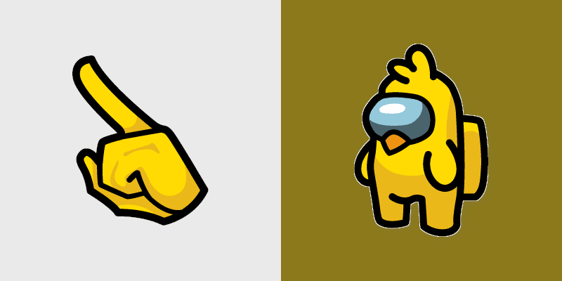Chicken Hero Crewmate custom cursor pack preview for Chrome, Edge and Windows