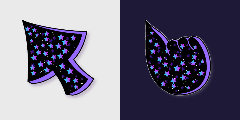 Galactic Glow custom cursor pack preview for Chrome, Edge and Windows