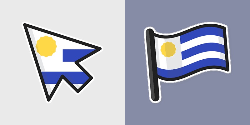 Uruguay Flag custom cursor pack preview for Chrome, Edge and Windows