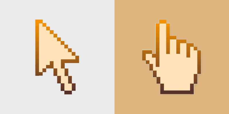 Pumpkin Spice Pixel custom cursor pack preview for Chrome, Edge and Windows