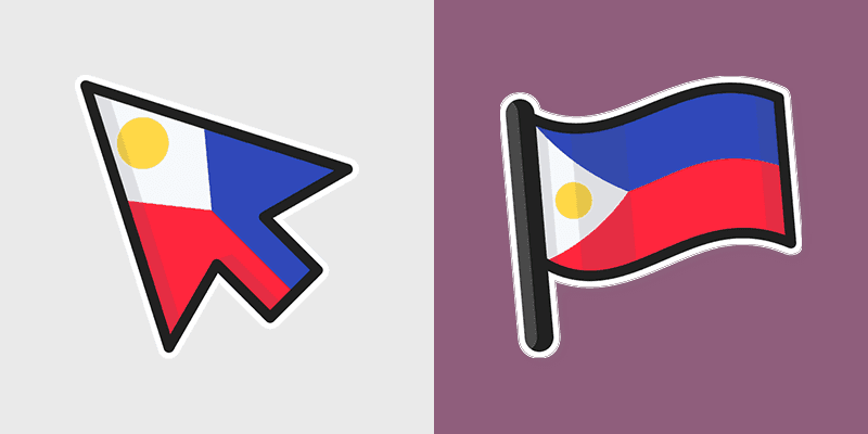 Philippines Flag custom cursor pack preview for Chrome, Edge and Windows