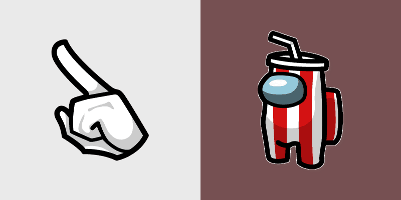 Drink White Crewmate custom cursor pack preview for Chrome, Edge and Windows