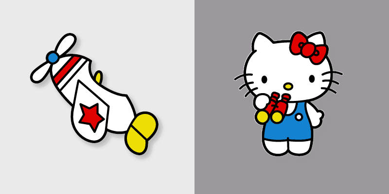 Cursor Pack - Hello Kitty & Airplane preview for Chrome, Edge and Windows