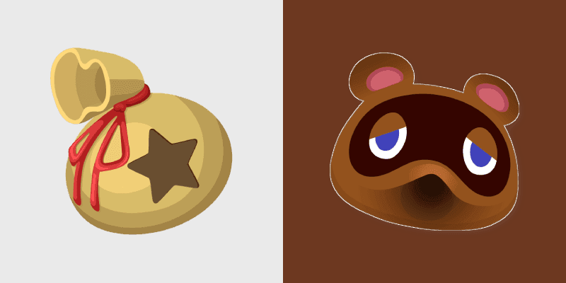 Tom Nook custom cursor pack preview for Chrome, Edge and Windows