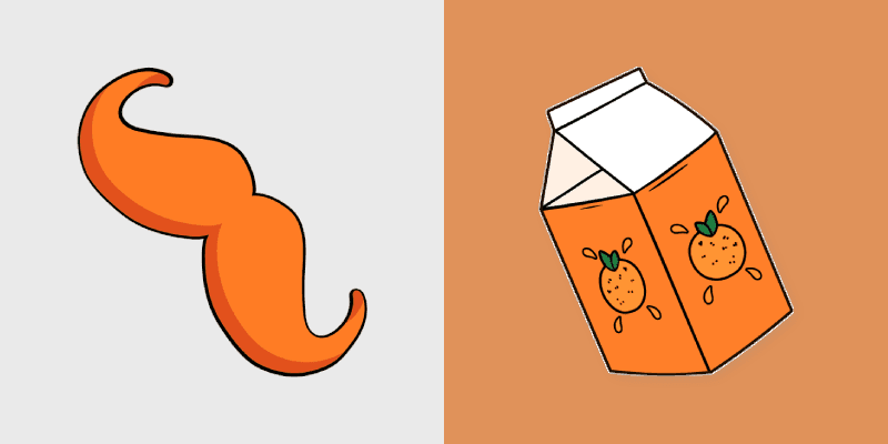 Natural Orange Juice custom cursor pack preview for Chrome, Edge and Windows