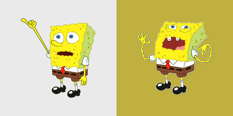 DRY Spongebob custom cursor pack preview for Chrome, Edge and Windows