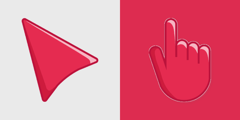 Amaranth custom cursor pack preview for Chrome, Edge and Windows