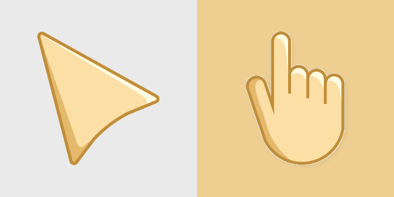 Color Yellow & Gold custom cursor collection preview