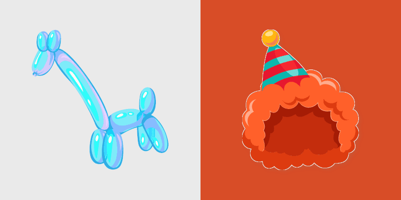 Clown Giraffe custom cursor pack preview for Chrome, Edge and Windows