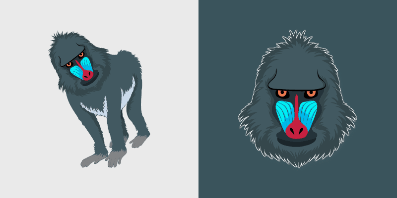 Baboon custom cursor pack preview for Chrome, Edge and Windows