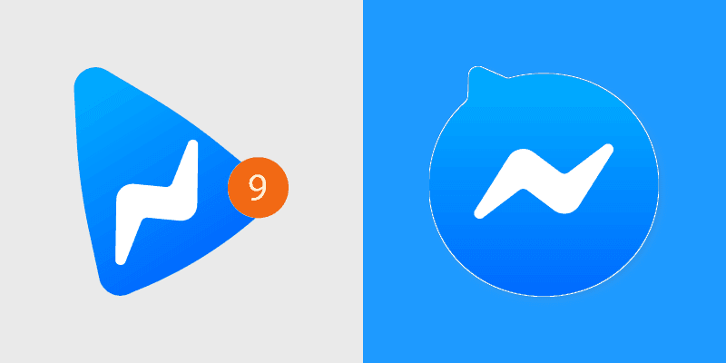 Facebook Messenger custom cursor pack preview for Chrome, Edge and Windows