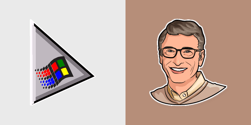 Bill Gates custom cursor pack preview for Chrome, Edge and Windows