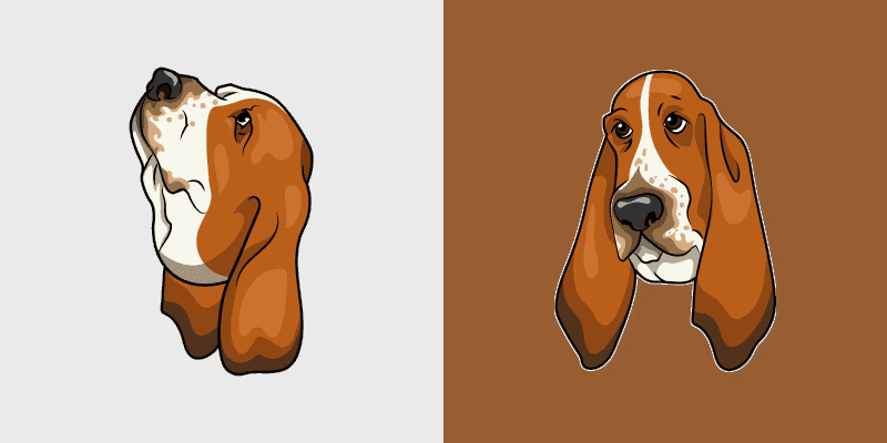 Basset Hound custom cursor pack preview for Chrome, Edge and Windows