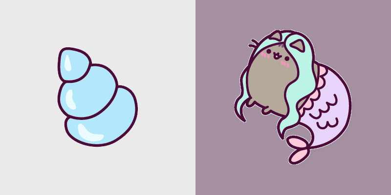 Summer Pusheen custom cursor pack preview for Chrome, Edge and Windows
