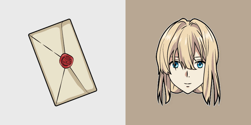 Violet Evergarden custom cursor pack preview for Chrome, Edge and Windows