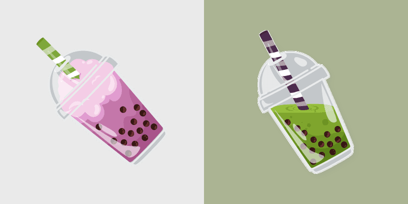 Bubble Tea custom cursor pack preview for Chrome, Edge and Windows