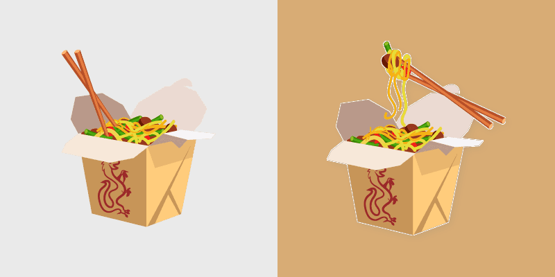 Chinese Noodles custom cursor pack preview for Chrome, Edge and Windows
