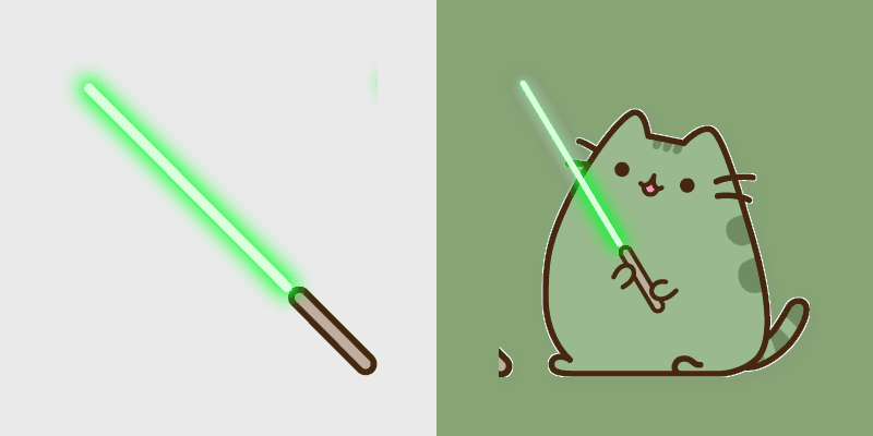 Yoda Pusheen custom cursor pack preview for Chrome, Edge and Windows